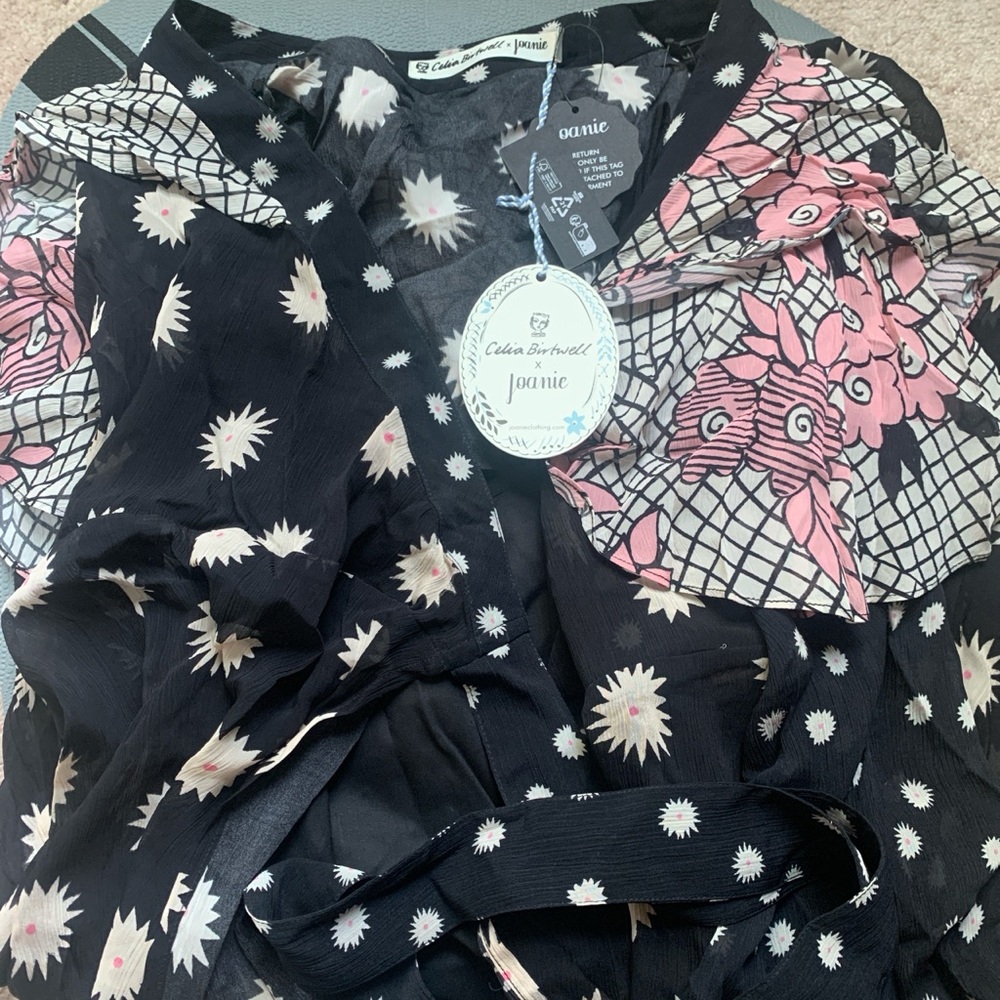 Joanie Black and Pink Floral Women's Dress